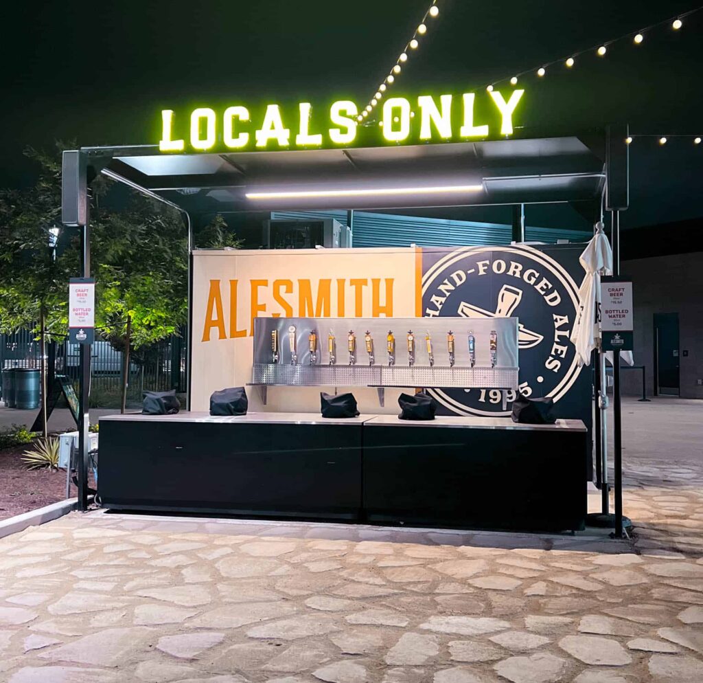 Alesmith self service beer tap cart for Snapdragon Stadium